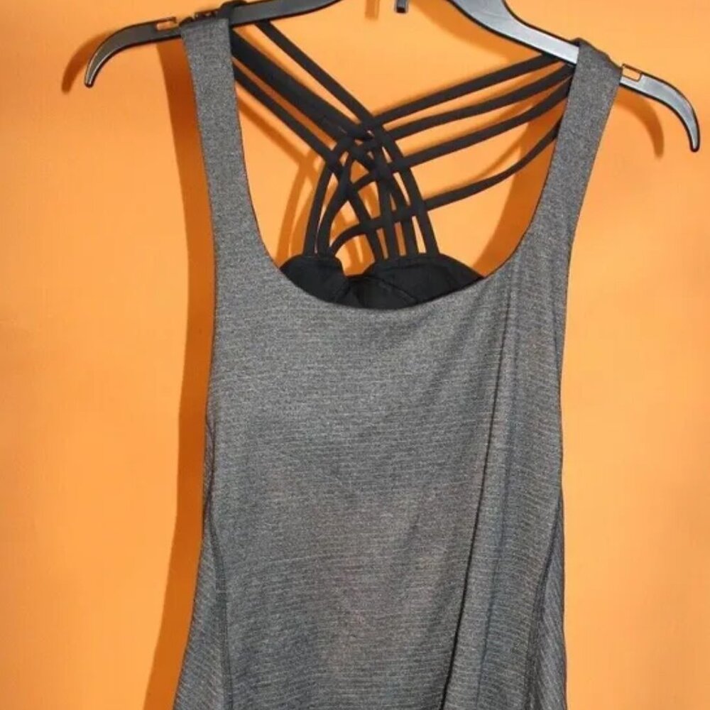 Lululemon Wild Tank Size 6 Heathered Black/black